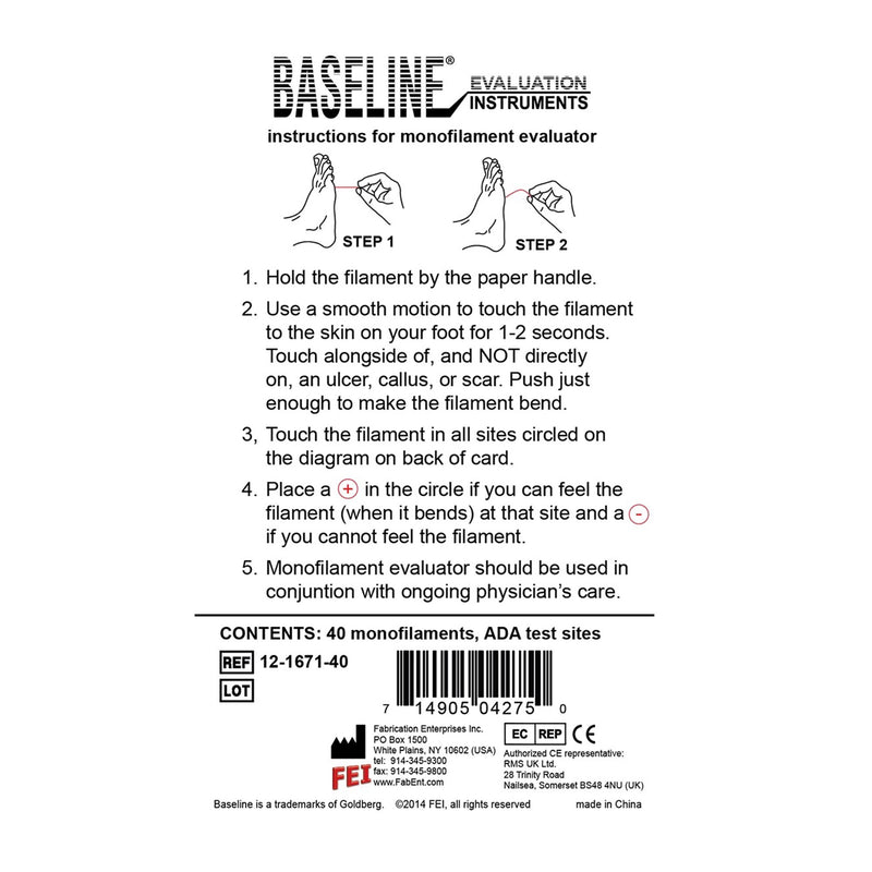 Baseline® Tactile™ Monofilaments, 1 Box of 40 (Sensory Tools) - Img 4