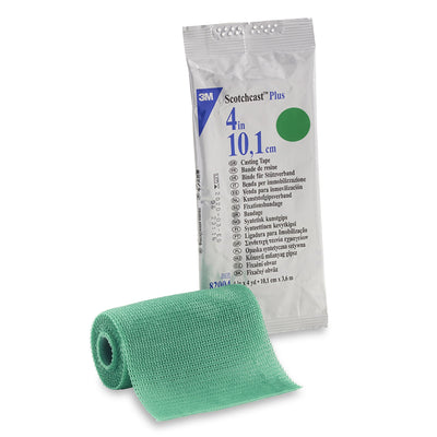 3M™ Scotchcast™ Plus Green Cast Tape, 4 Inch x 4 Yard, 1 Case of 10 (Casting) - Img 1