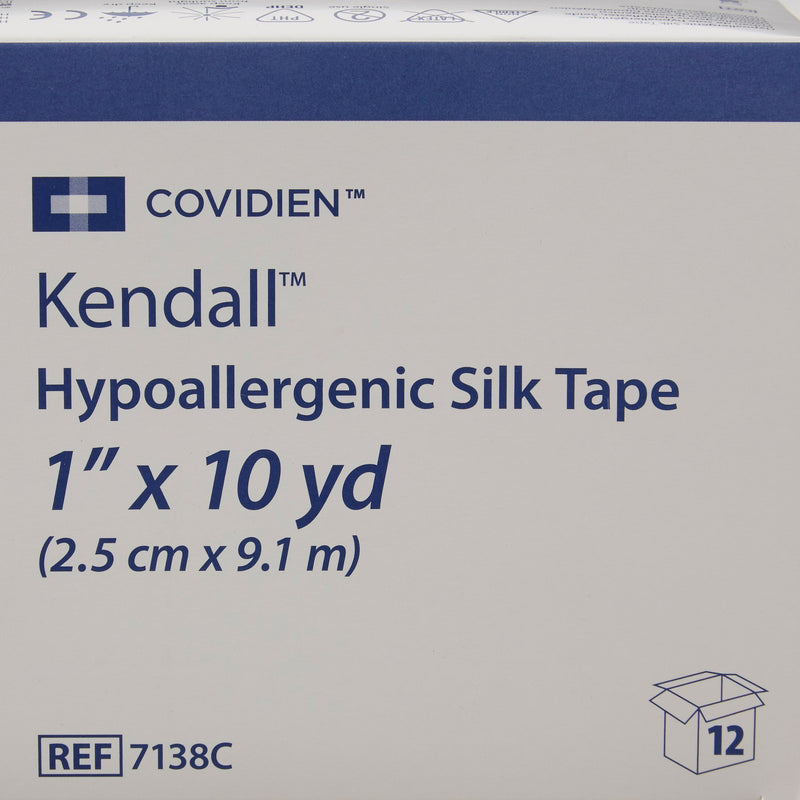 Kendall™ Hypoallergenic Silk-Like Cloth Medical Tape, 1 Inch x 10 Yard, White, 1 Case of 120 (General Wound Care) - Img 4