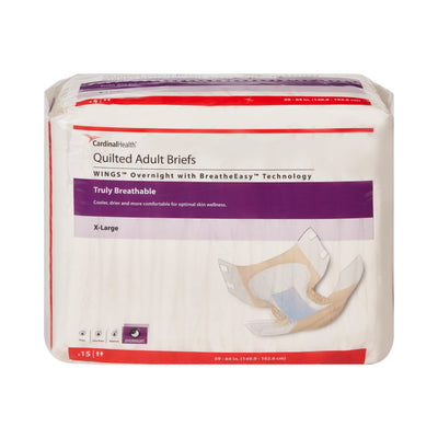 Wings™ Overnight Absorbency Incontinence Brief, Extra Large, 1 Case of 4 () - Img 2