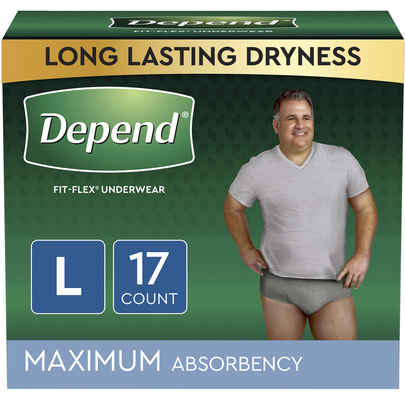 Depend® FIT-FLEX® Absorbent Underwear for Men, 1 Case of 34 () - Img 4