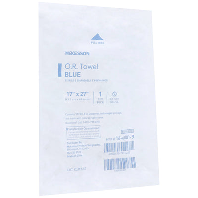 McKesson Blue Sterile O.R. Towel, 17 x 27 Inch, 1 Case of 80 (Procedure Towels) - Img 3