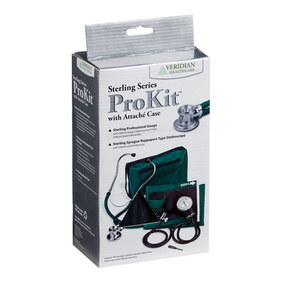 Sterling Series ProKit™ Aneroid Sphygmomanometer with Stethoscope, Hunter Green, 1 Each (Blood Pressure) - Img 2