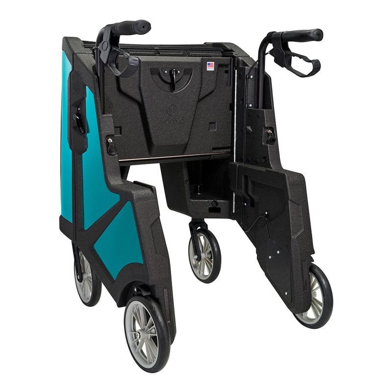 Tour 4 Wheel Rollator, 31 to 37 Inch Handle Height, Ocean Teal, 1 Each (Mobility) - Img 7