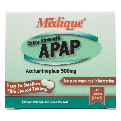 APAP Extra Strength Pain Relief, 1 Box of 24 (Over the Counter) - Img 1