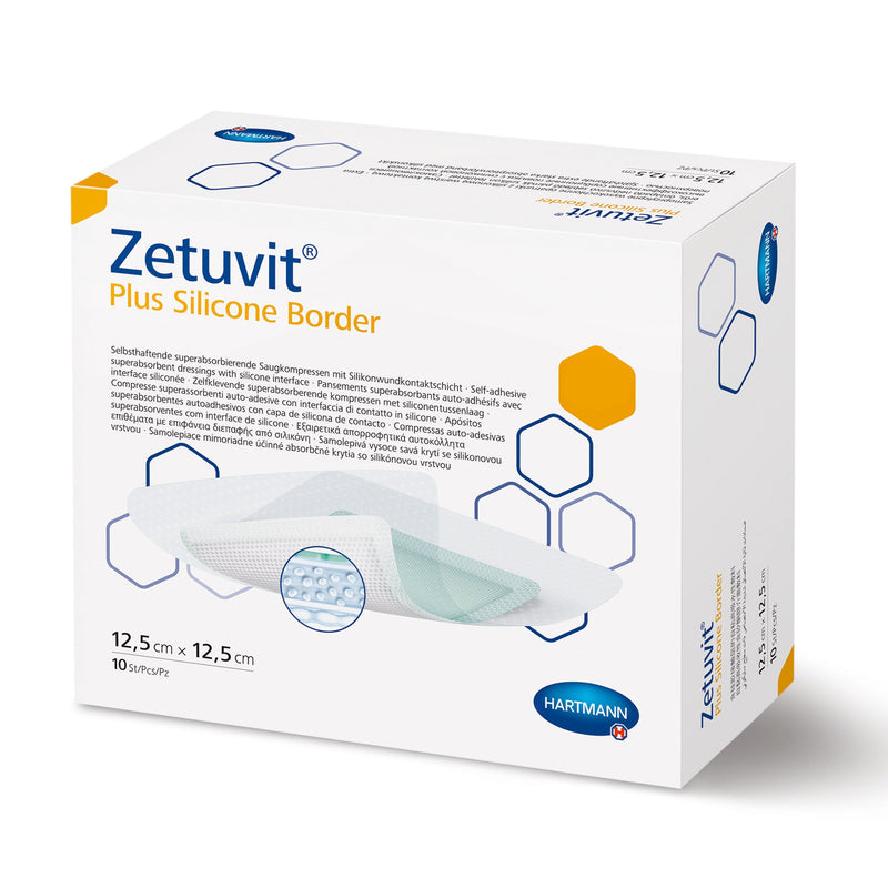 Zetuvit® Plus Silicone Border Super Absorbent Dressing, 5 x 5 Inch, 1 Each (Advanced Wound Care) - Img 1