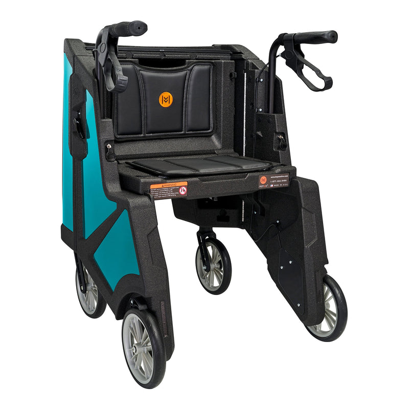 Tour 4 Wheel Rollator, 31 to 37 Inch Handle Height, Ocean Teal, 1 Each (Mobility) - Img 8