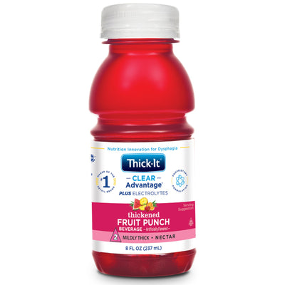 Thick-It® Clear Advantage® Plus Electrolytes Nectar Consistency Fruit Punch Thickened Beverage, 8 oz. Bottle, 1 Case of 24 (Nutritionals) - Img 1