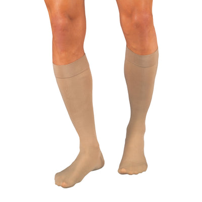 Relief® Compression Knee-High Stockings, Large, Beige, 1 Pair (Compression Garments) - Img 1