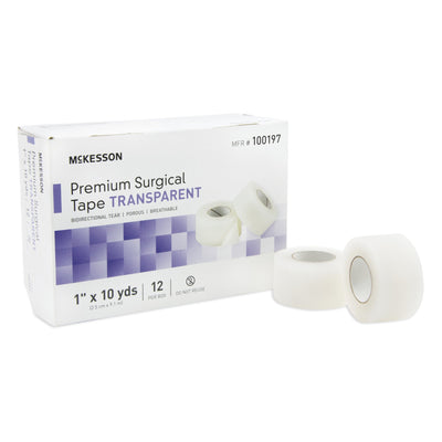 McKesson Paper Medical Tape, 1/2 Inch x 10 Yard, White, 1 Case of 240