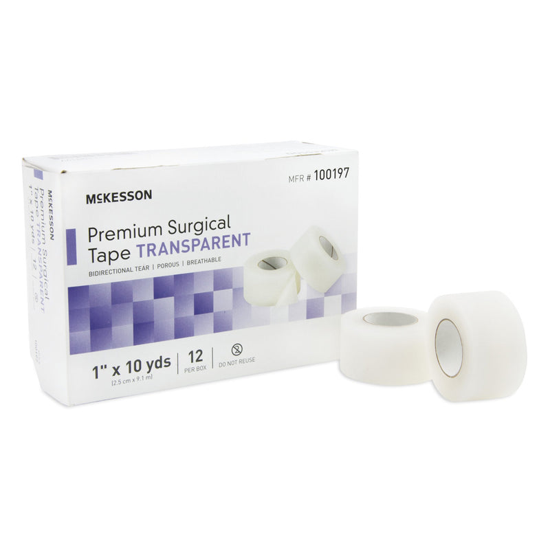 McKesson Paper Medical Tape, 1/2 Inch x 10 Yard, White, 1 Case of 240