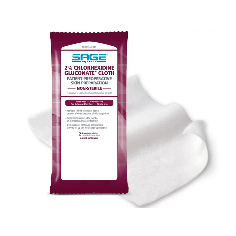 Sage® Surgical Scrub Wipe, 1 Case of 32 (Skin Care) - Img 1