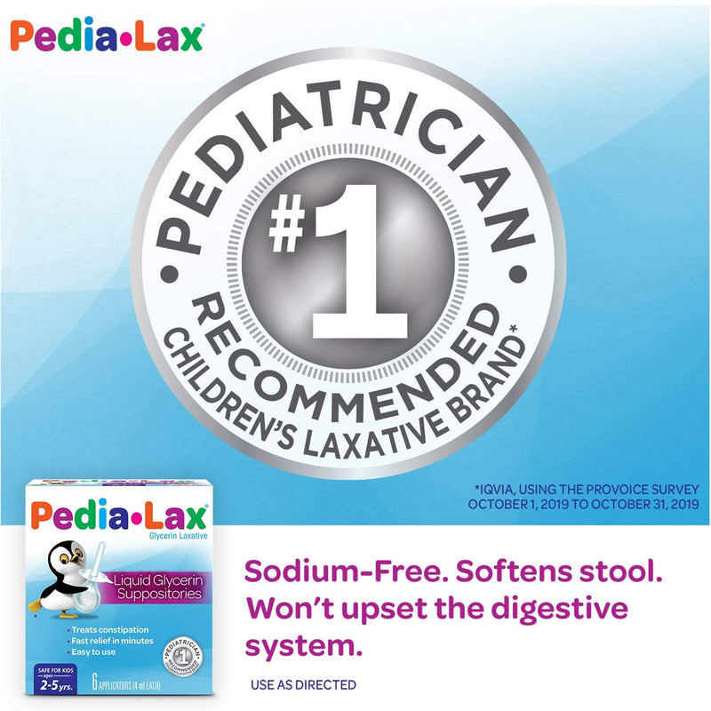 Pedia-Lax® Glycerin Laxative, 1 Box of 6 (Over the Counter) - Img 6