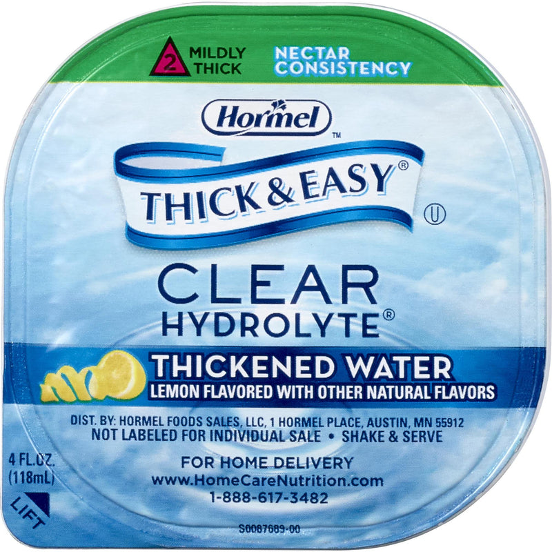 Thick & Easy® Hydrolyte® Nectar Consistency Lemon Thickened Water, 4-ounce Cup, 1 Case of 24 (Nutritionals) - Img 1