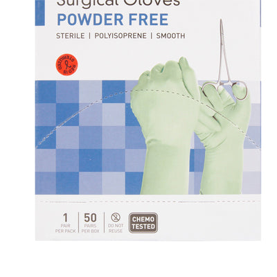 McKesson Perry® Performance Plus Polyisoprene Surgical Glove, Size 7.5, Green, 1 Box of 50 () - Img 4