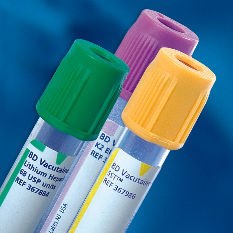 TUBE, BLD COL LIHEP GRN 10ML PLAS VACUTAINER (100/BX 10BX/CS (Laboratory Glassware and Plasticware) - Img 1