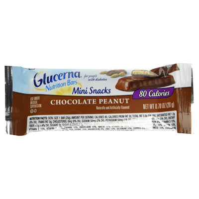 Glucerna® Mini Treats Chocolate Peanut Nutrition Bar, 20 Gram Packets, 1 Case of 24 (Nutritionals) - Img 2