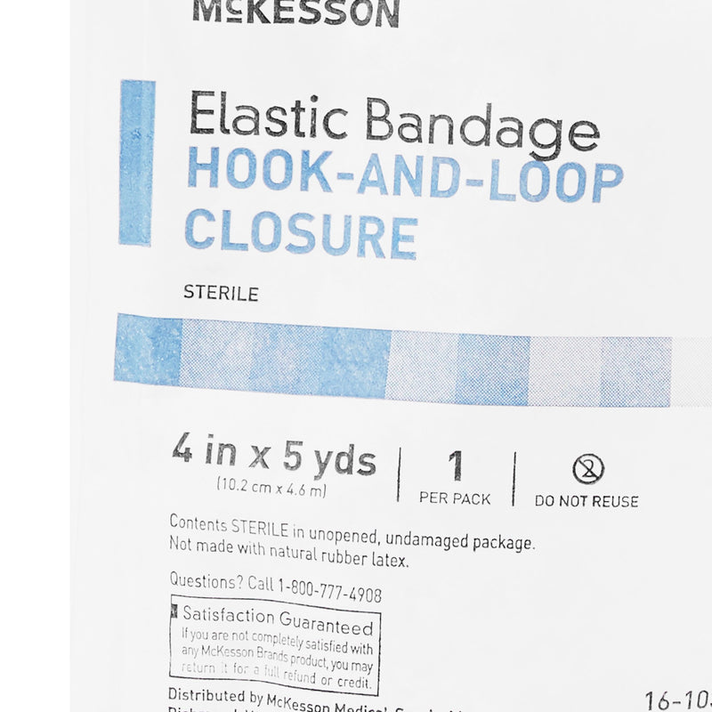 McKesson Hook and Loop Closure Elastic Bandage, 4 Inch x 5 Yard, 1 Case of 36 (General Wound Care) - Img 3
