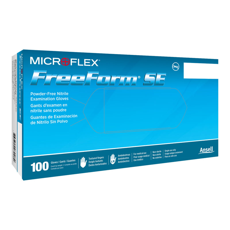 FreeForm® SE Exam Glove, Medium, Blue, 1 Box of 100 () - Img 1