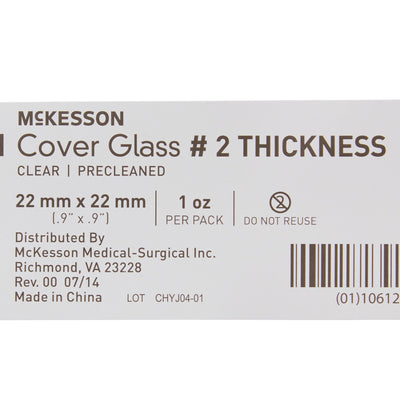 McKesson No. 2 Thickness Cover Glass, 22 x 22 mm, 1 Box of 10 (Laboratory Glassware and Plasticware) - Img 3