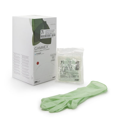 Gammex® Non-Latex PI Green Polyisoprene Surgical Glove, Size 7.5, Light Green, 1 Box of 50 () - Img 1