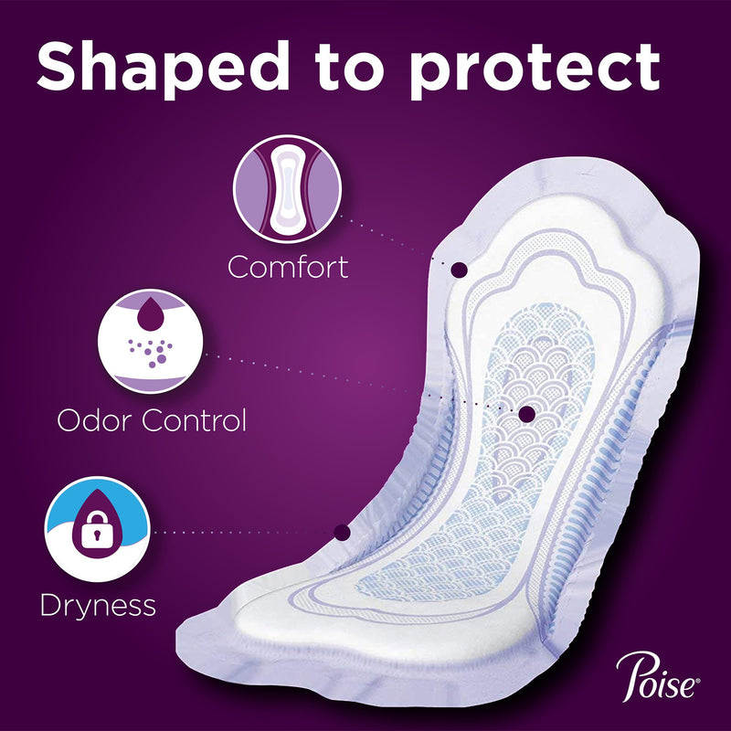 Poise Bladder Control Pads, Adult Women, Moderate Absorbency, Disposable, 12.4" Length, 1 Case of 96 () - Img 10