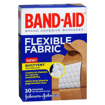 Band-Aid® Flexible Fabric Tan Adhesive Strip, Assorted Sizes, 1 Box (General Wound Care) - Img 1