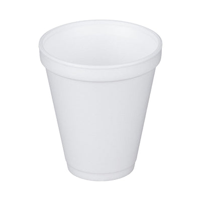 Dart Drinking Cup, White, Styrofoam, Disposable, 12 oz, 1 Sleeve of 25 (Drinking Utensils) - Img 1