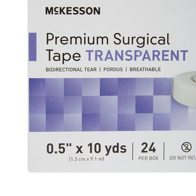 McKesson Paper Medical Tape, 1/2 Inch x 10 Yard, White, 1 Case of 240