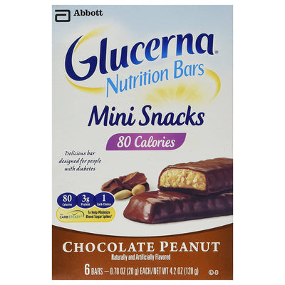 Glucerna® Mini Treats Chocolate Peanut Nutrition Bar, 20 Gram Packets, 1 Carton of 6 (Nutritionals) - Img 3