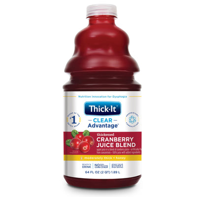 Thick-It® Clear Advantage® Honey Consistency Cranberry Thickened Beverage, 64-ounce Bottle, 1 Case of 4 (Nutritionals) - Img 1