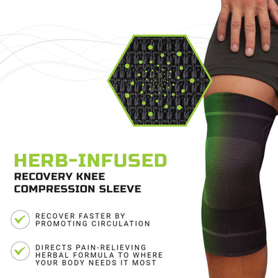 Green Drop Knee Compression Sleeve - Infused Injury Support, L/XL, 1 Box of 48 (Immobilizers, Splints and Supports) - Img 8