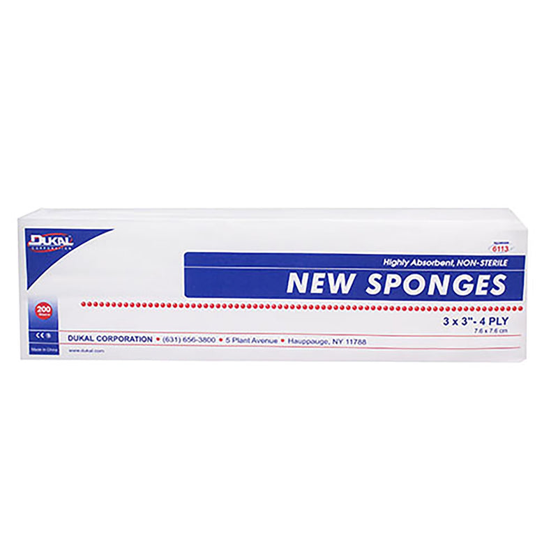 Dukal™ NonSterile Nonwoven Sponge, 3 x 3 Inch, 1 Case of 20 (General Wound Care) - Img 1