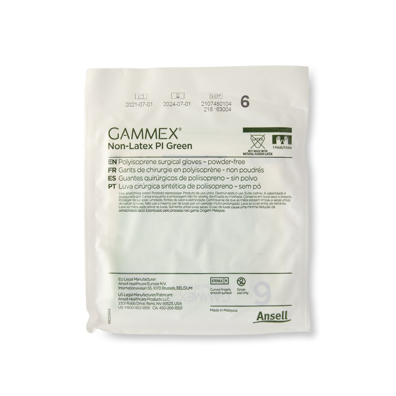 Gammex® Non-Latex PI Green Polyisoprene Surgical Glove, Size 6, Light Green, 1 Case of 200 () - Img 3