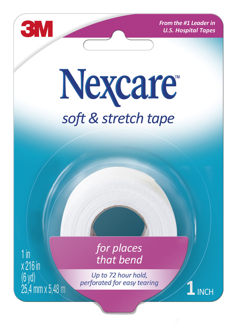 3M™ Nexcare™ Fabric Medical Tape, 1 Inch x 6 Yard, White, 1 Box of 24 (General Wound Care) - Img 1