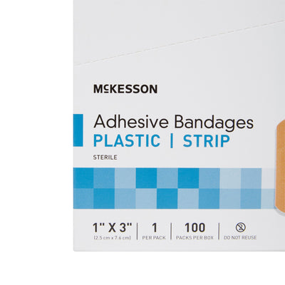 McKesson Tan Adhesive Strip, 1 x 3 Inch, 1 Box of 100 (General Wound Care) - Img 8