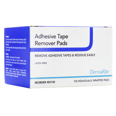 DermaRite® Adhesive Remover, 3¼ x 1½ Inch Pads, 1 Box of 100 (General Wound Care) - Img 1