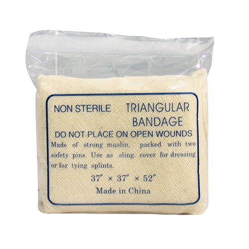 DUKAL Triangular Bandage, 37 x 37 x 52 Inch, 1 Bag of 12 (Immobilizers, Splints and Supports) - Img 1