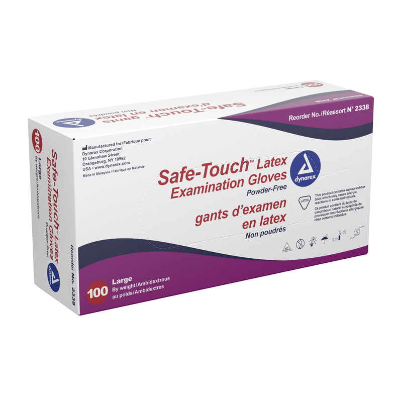 Safe-Touch™ Latex Exam Glove, Large, Ivory, 1 Box of 100 () - Img 1