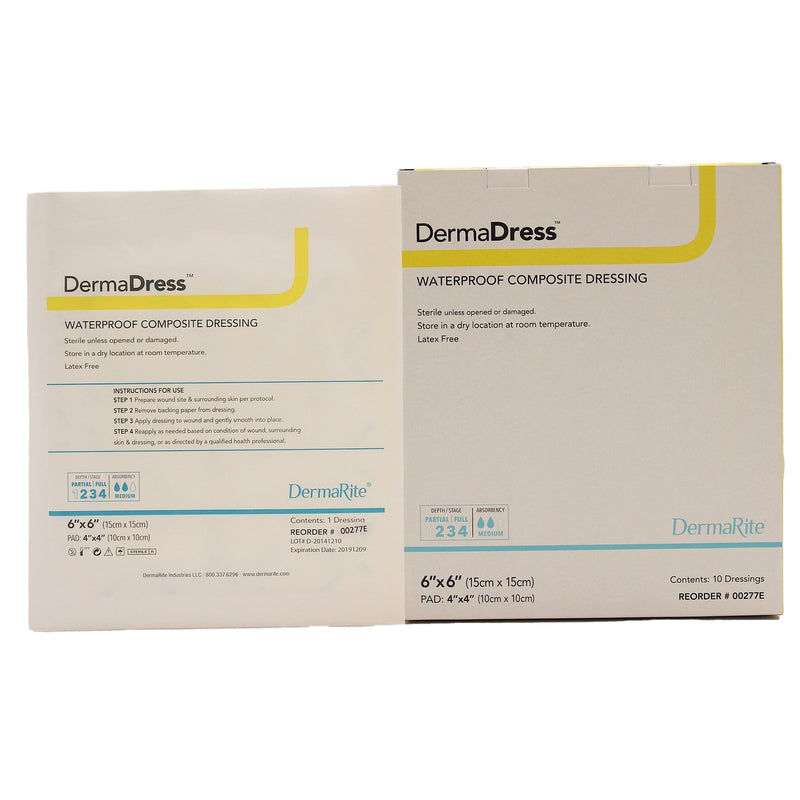 DermaDress® Composite Dressing, 6 x 6 inch, 1 Box of 10 () - Img 1