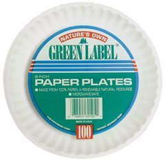 Nature's Own Green Label Paper Plate, 1 Case of 12 (Dishware) - Img 1