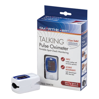 SmartHeart Fingertip Pulse Oximeter, Talking Blood Oxygen Saturation Monitor, 1 Each (Oximetry) - Img 1