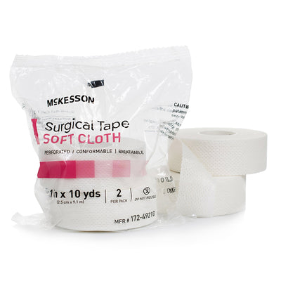 McKesson Cloth Medical Tape, 1 Inch x 10 Yard, White, 1 Case of 24 (General Wound Care) - Img 4