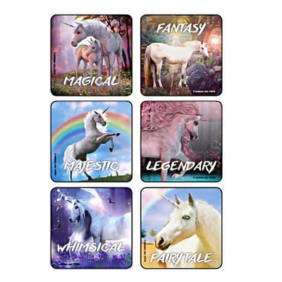 Medibadge® Fantasy Unicorns Asst. Stickers, 1 Roll (Stickers and Coloring Books) - Img 1