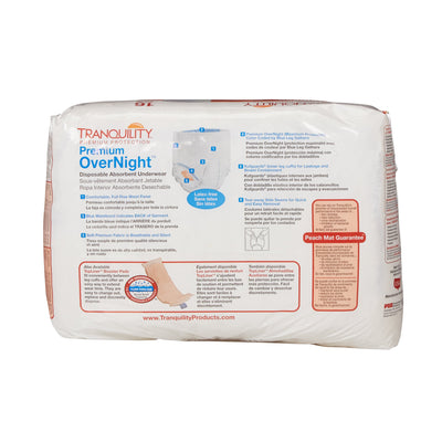 Tranquility® Premium OverNight™ Absorbent Underwear, Large, 1 Bag of 16 () - Img 2