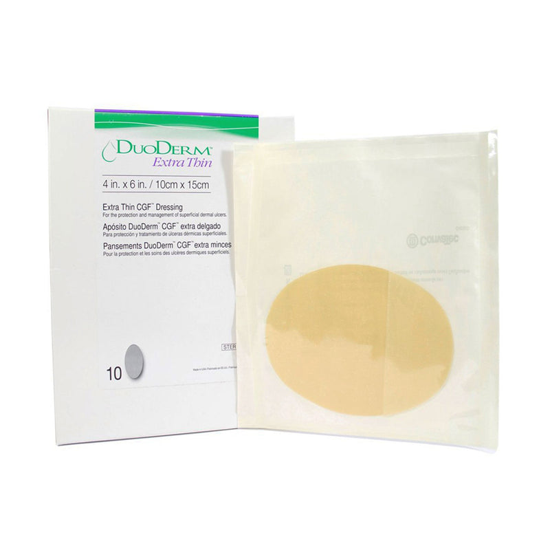 DuoDerm® Extra Thin Hydrocolloid Dressing, 4 x 6 Inch Oval, 1 Each (Advanced Wound Care) - Img 1