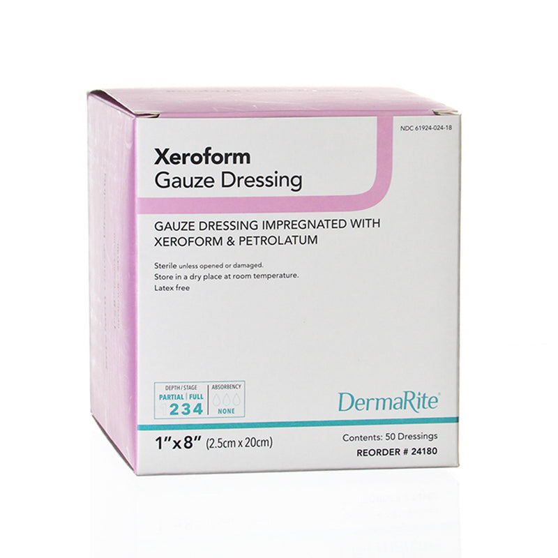 Xeroform™ Xeroform Petrolatum Impregnated Dressing, 1 x 8 Inch, 1 Box of 50 (Advanced Wound Care) - Img 1