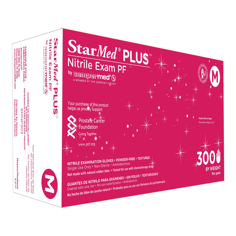 StarMed® Plus™ Exam Glove, Medium, Blue, 1 Case of 3000 () - Img 1