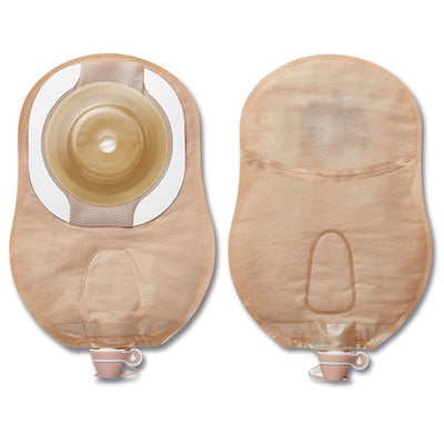 CeraPlus™ One-Piece Drainable Beige Urostomy Pouch, 9 Inch Length, 7/8 Inch Stoma, 1 Box of 5 (Ostomy Pouches) - Img 1