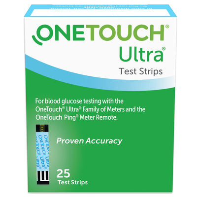 OneTouch® Ultra® 2 Blood Glucose Test Strips, 1 Box (Diabetes Monitoring) - Img 1